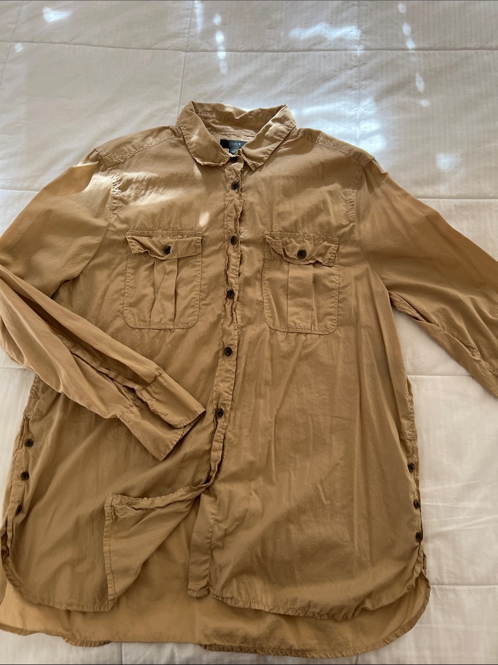 J. Crew Tan Button-Down Shirt